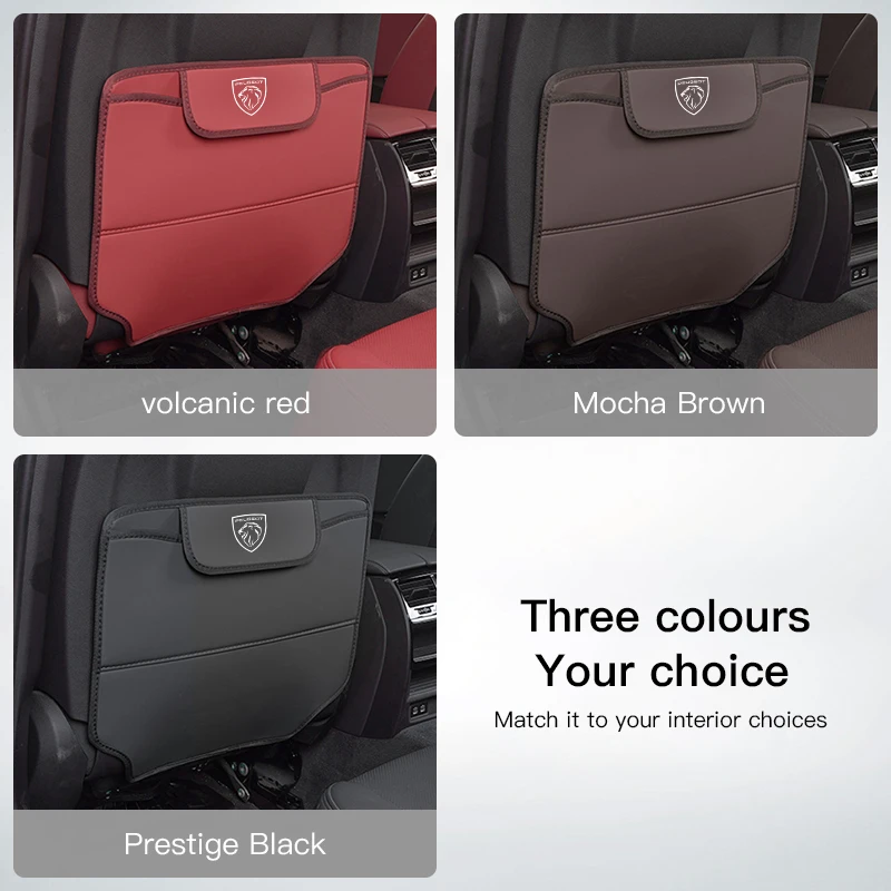 PU Leather Car Seat Backrest Child Anti-Kick Pad For New Peugeot 307 206 408 308 207 5008 4008 301 607 406 3008 407 208 508 2008