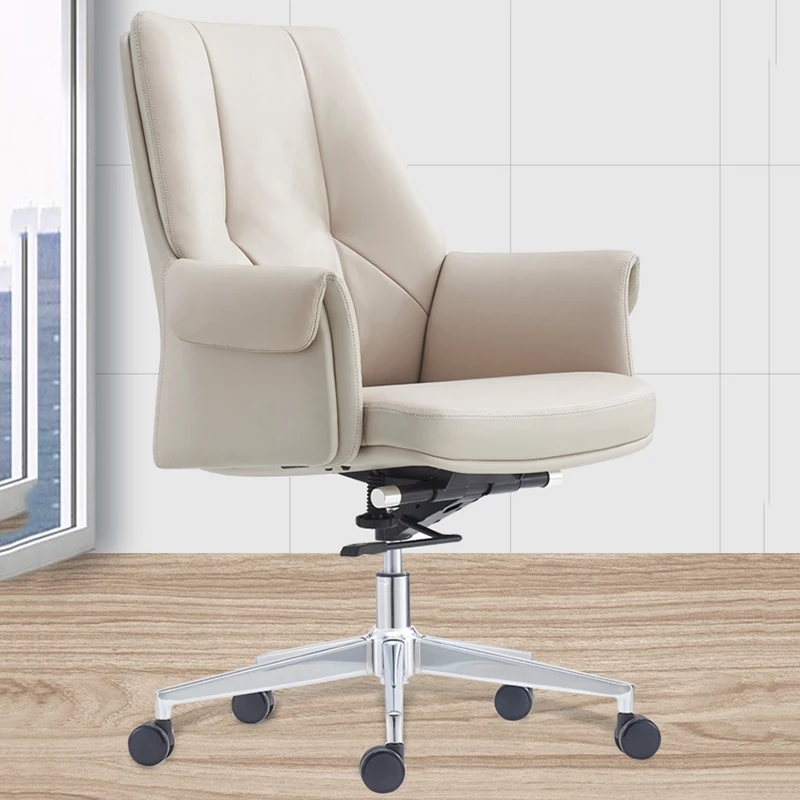 Luxury Office Chairs Handle Home Rotating Backrest Holder Raise Rolling Comfy Floor Chairs Desk Sandalye Neckrest Furniture