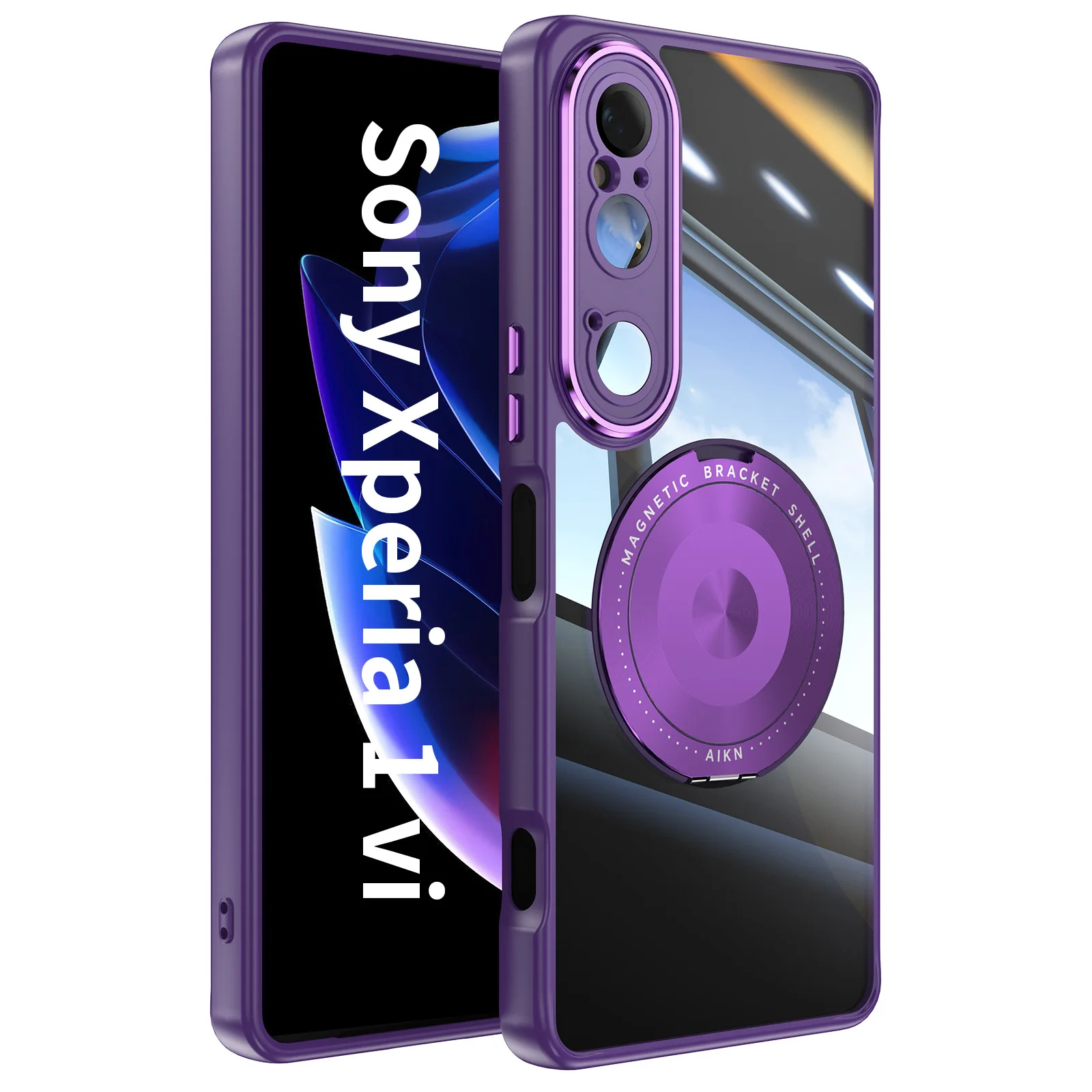 Sleek Magnetic Metal TPU Case with 360° Protection and Wireless Charging Compatibility