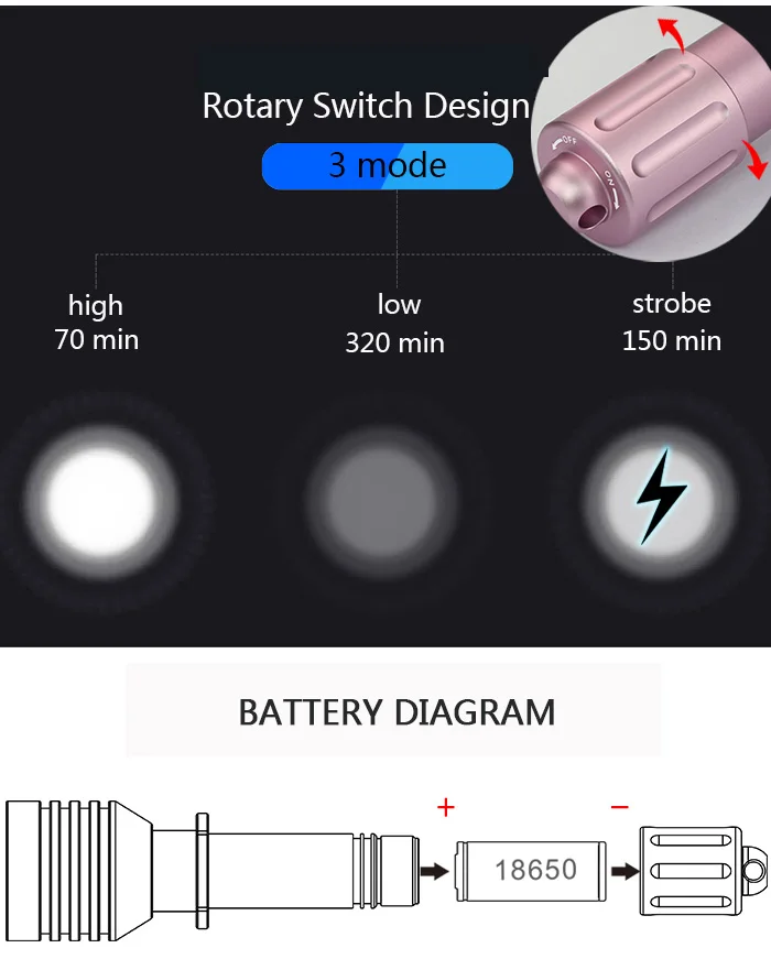 ARCHON D10U Zoom illumination diving light Underwater waterproof 60m dive torch CREE LED chip diving flashlight 18650 battery underwater dock lights