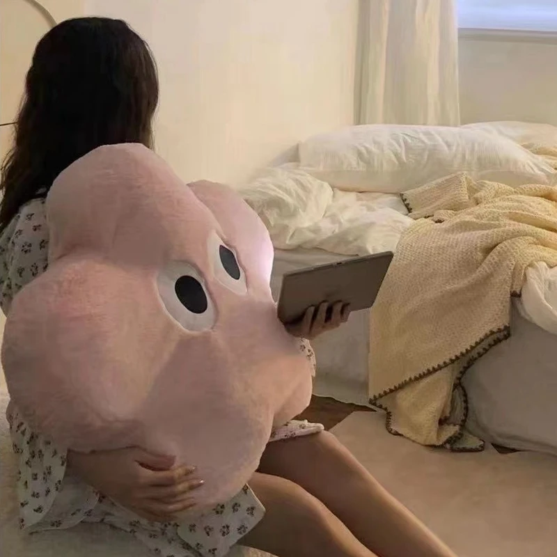 60cm Kawaii Pink Star Pillow Super Soft Cute Plush Toy Big Home Decoration Sleeping Pillow For Kids 4