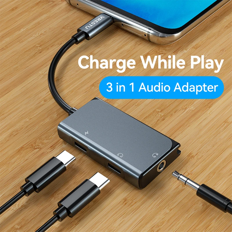 USB Type C to 3.5mm Type-C Charging Adapter USB C Jack Audio Cable Earphone Converter For Samsung iPad Pro Pixel 7 Xiaomi Huawei