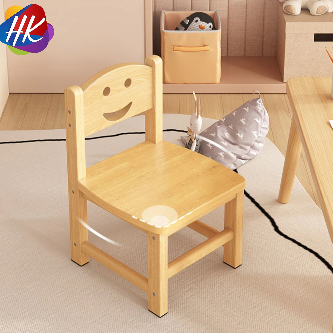 Single Preschool Kids Dining Chair Durable Child Wooden Chairs For Study kids wooden chair