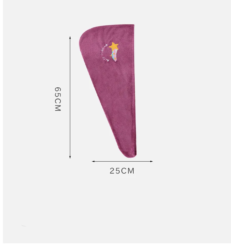 Microfiber Towels Quick Drying Towel Curly Hair Drying Hat Microfiber Shower Cap Artifact Embroidery Towel Bath Hats Dry Hair Cap Quick Drying Soft for Lady Turban Head