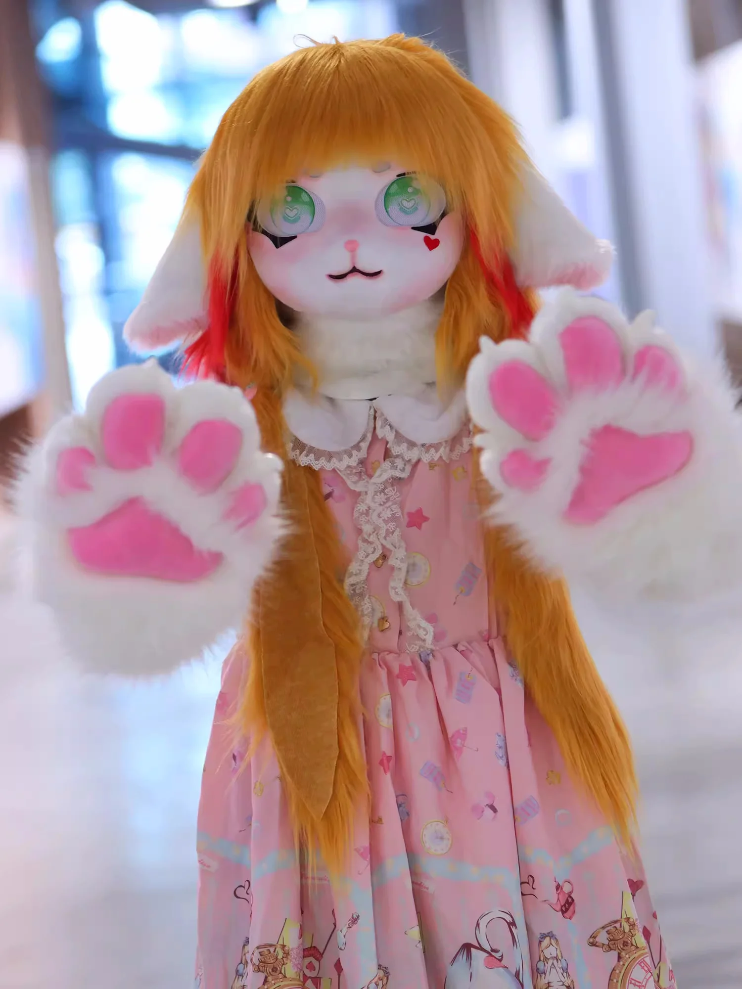 Headset Furry Cosplay Paw Head Base Comiket Furry Kig Fursuit Kigurumi Animal Cat Rabbit Doll Beast Mask Cosplay Costume