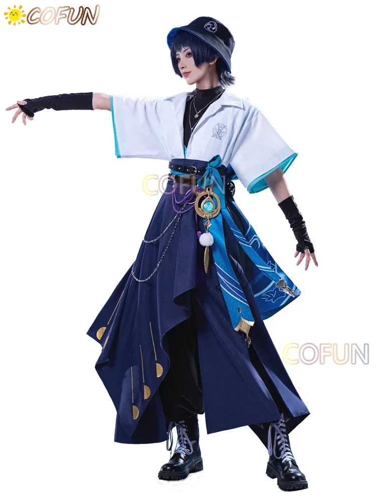 

COFUN Game Genshin Impact Wanderer Scaramouche Suit Daily Fashion Cosplay Costume Halloween Party Role Men Clothing