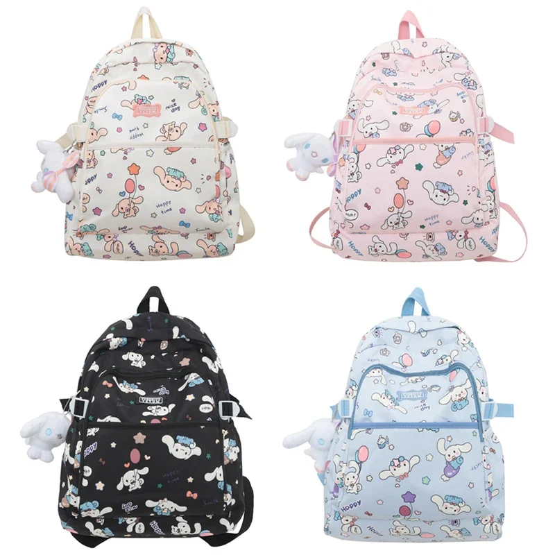 

Sanrio Cinnamoroll School Bag Cute Cartoon Korean Girl Junior High Student School Backpack High Capacity Backpacks Traveling Bag