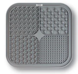 Silicone Pet Licking & Slow Feeding Mat with Suction Cup (GRAY)