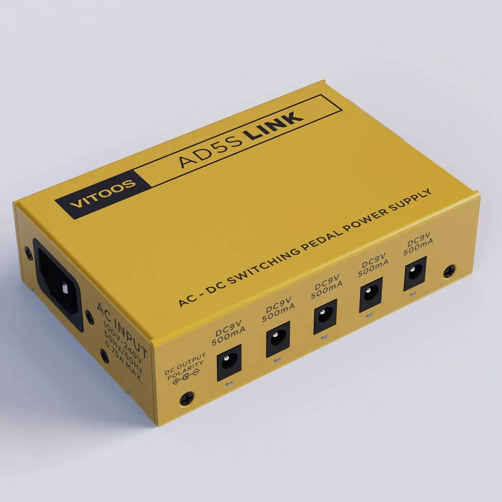 

VITOOS AD5S LINK AD5SL Педальный эффект, блок питания, полностью изолированный фильтр, пульсация, шумоподавление, высокая мощность, цифровой эффектор
