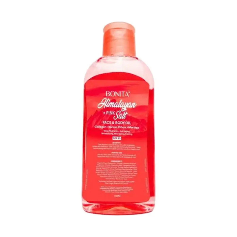 שמן לעיסוי גוף מלח הימלאיה ורוד טבעי בונה 50/100 מ"ל שמן טיפוח גוף מזין רך תאי עור מתים נספגים בקלות