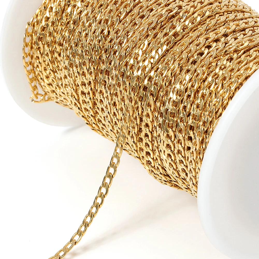Fabrication Bijoux Acier Inoxydable Chaîne à Maillons Acier Inoxydable 2mm - 9m Pour Bijoux DIY - Collier, Bracelet - Rouleau Pratique Maillon 2mm 9m Fabrication Bijoux Acier Inoxydable Chaîne à Maillons Acier Inoxydable 2mm - 9m Pour Bijoux DIY - Collier, Bracelet - Rouleau Pratique Maillon 2mm 9m