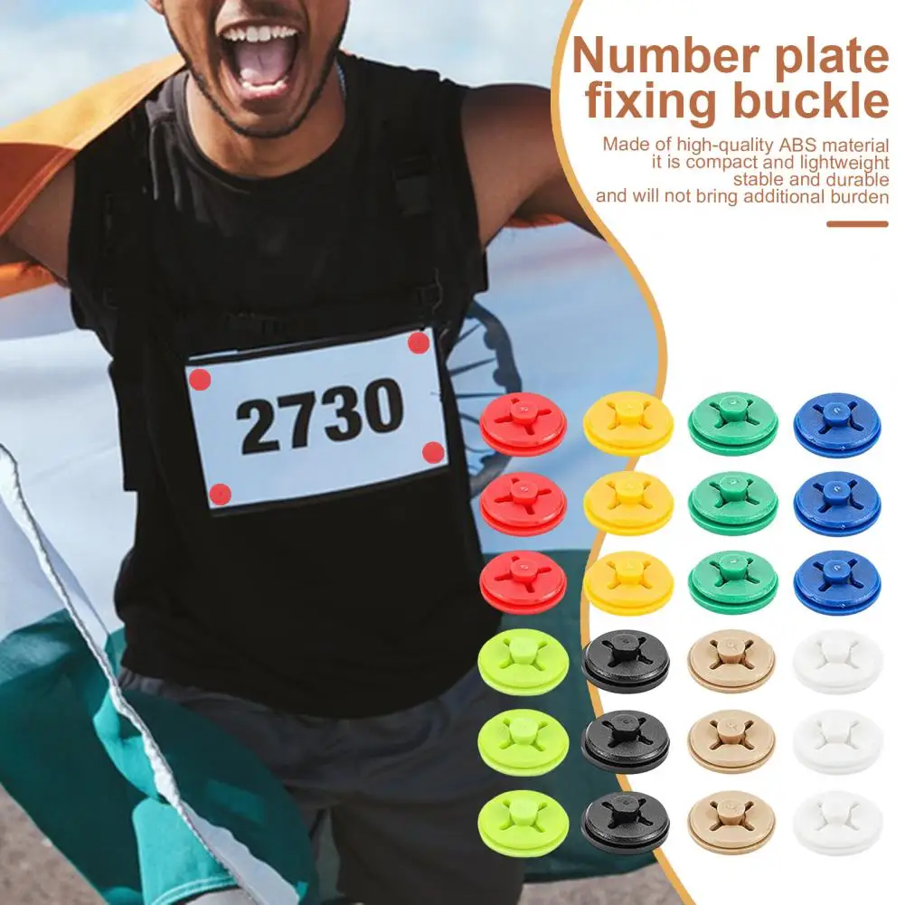 12/24 Pcs Race Bib Pins Number Plate Fixing Buckles Running Bib Fixing Clips Skiing Cycling Race Quick Accurate Bib Holders 2