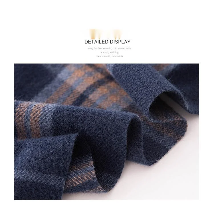 Cashmere Scarf Plaid Shawl Warm Winter Scarf For Women Versatile_voghion.com