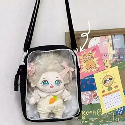 Kawaii 20cm Doll Ita Bag - Anime Style Transparent Crossbody Tote - Bag only (Black)