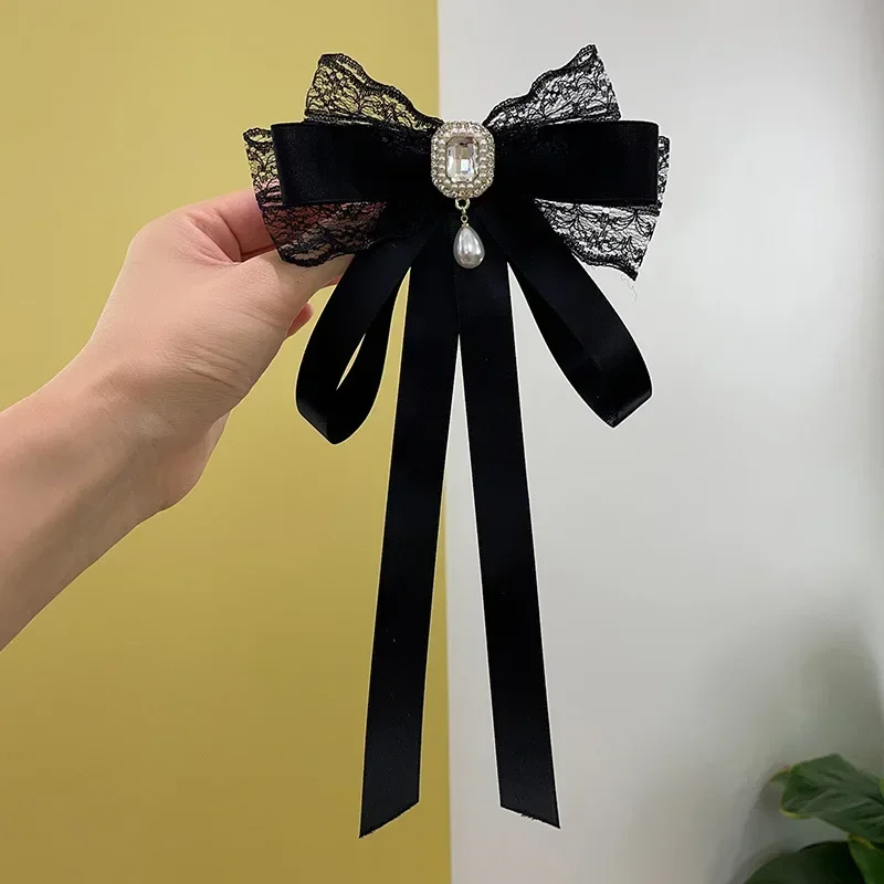Ergonflow Fashion Red Ribbon Big Bowknot Brooch Pins 2018 For...