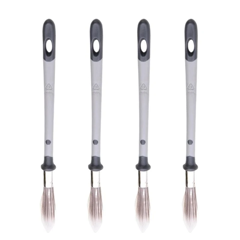 4Pcs Multipurpose Trim Paint Brush Set for High Performances Wall and Furniture Edging in Corners and Baseboards