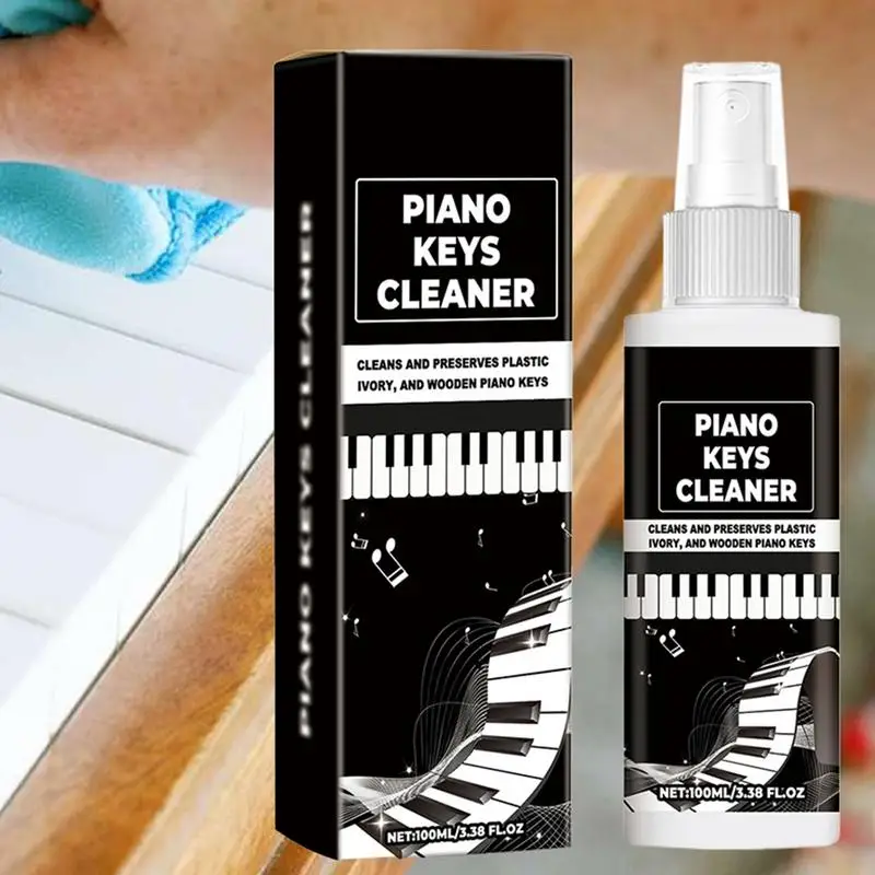 Piano Cleaner High Gloss Piano Keys Keyboard Cleaner Spray Cleaning Supplies 100ml Solution For Musical Instruments Clean Polish 4