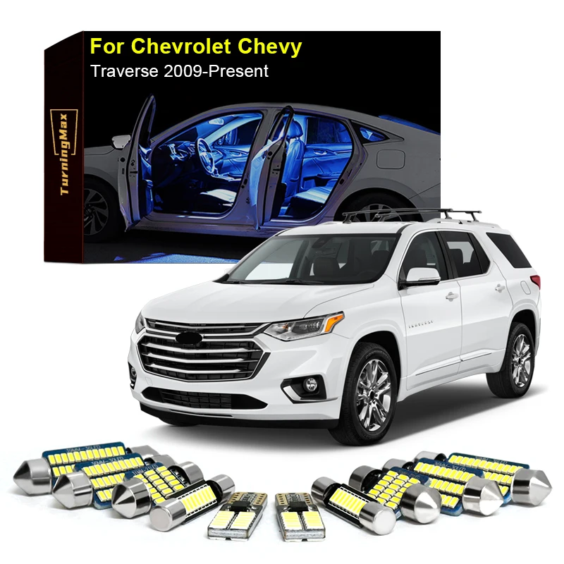 

Canbus Interior Lighting LED Bulbs Package Kit For Chevrolet Chevy Traverse 2009-Now Dome Map Indoor Lamp Lights Car Accessories
