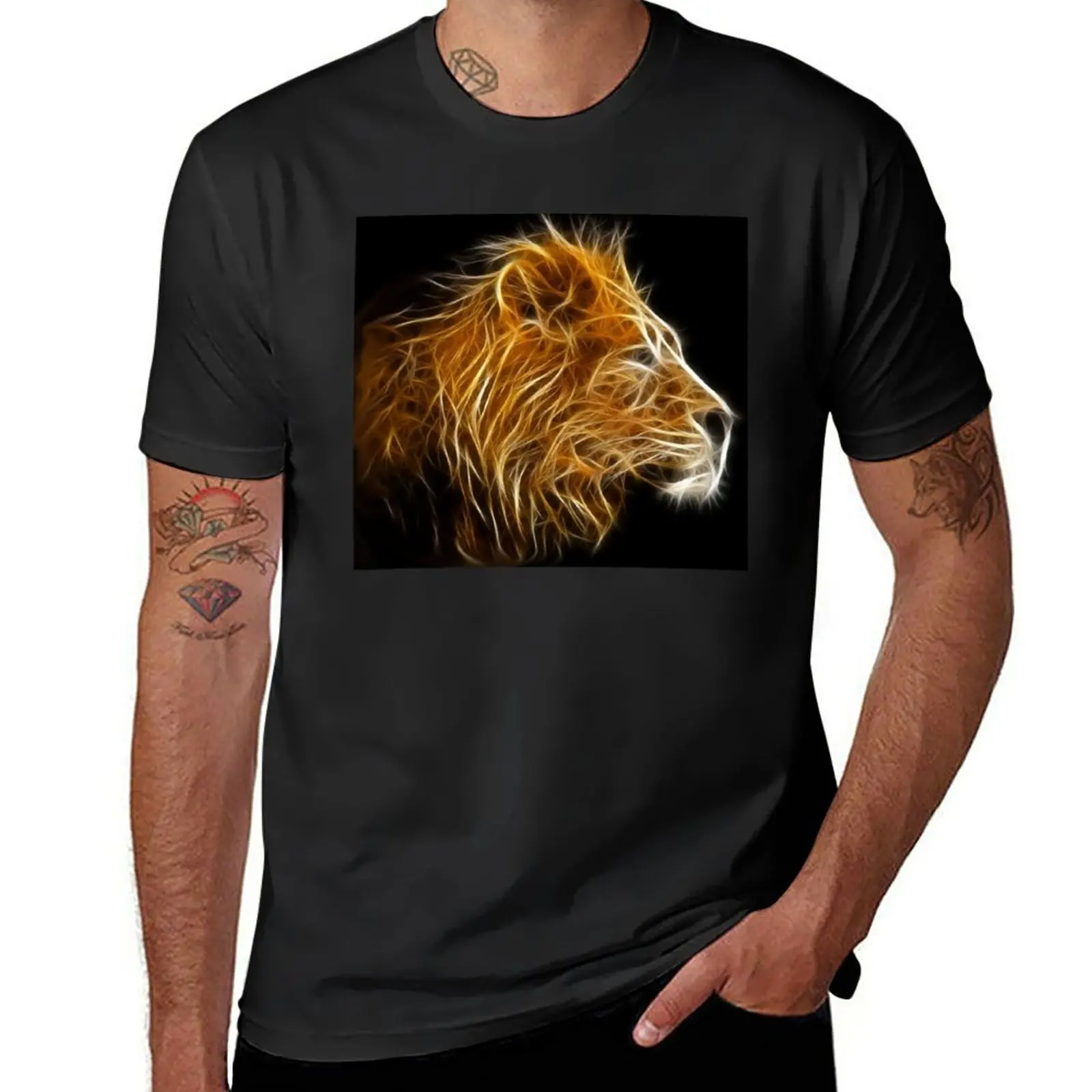 Lion The King T-Shirt Summer Top Graphics Anime Clothes Magliette Bianche Da Uomo