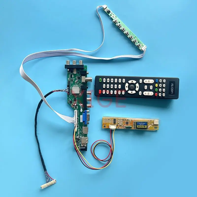 

LCD Driver Controller Board Fit LTN154AT01 LTN154AT07 IR+AV+USB+HDMI+VGA 1CCFL 30Pin LVDS Kit Matrix DVB Digital Signal 1280*800