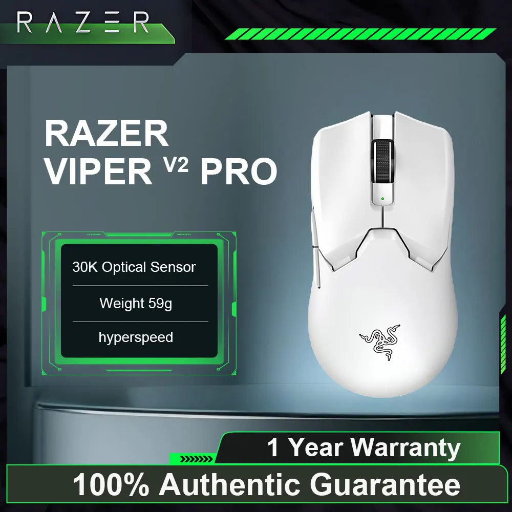 Razer Viper V2 Pro-초경량 무선 Esports 마우스, RGB 조명 없음, 30K 광학 센서, 광학 마우스 스위치 Razer Viper V2 Pro-초경량 무선 Esports 마우스, RGB 조명 없음, 30K 광학 센서, 광학 마우스 스위치