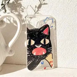 custodia telefono gattino doodle