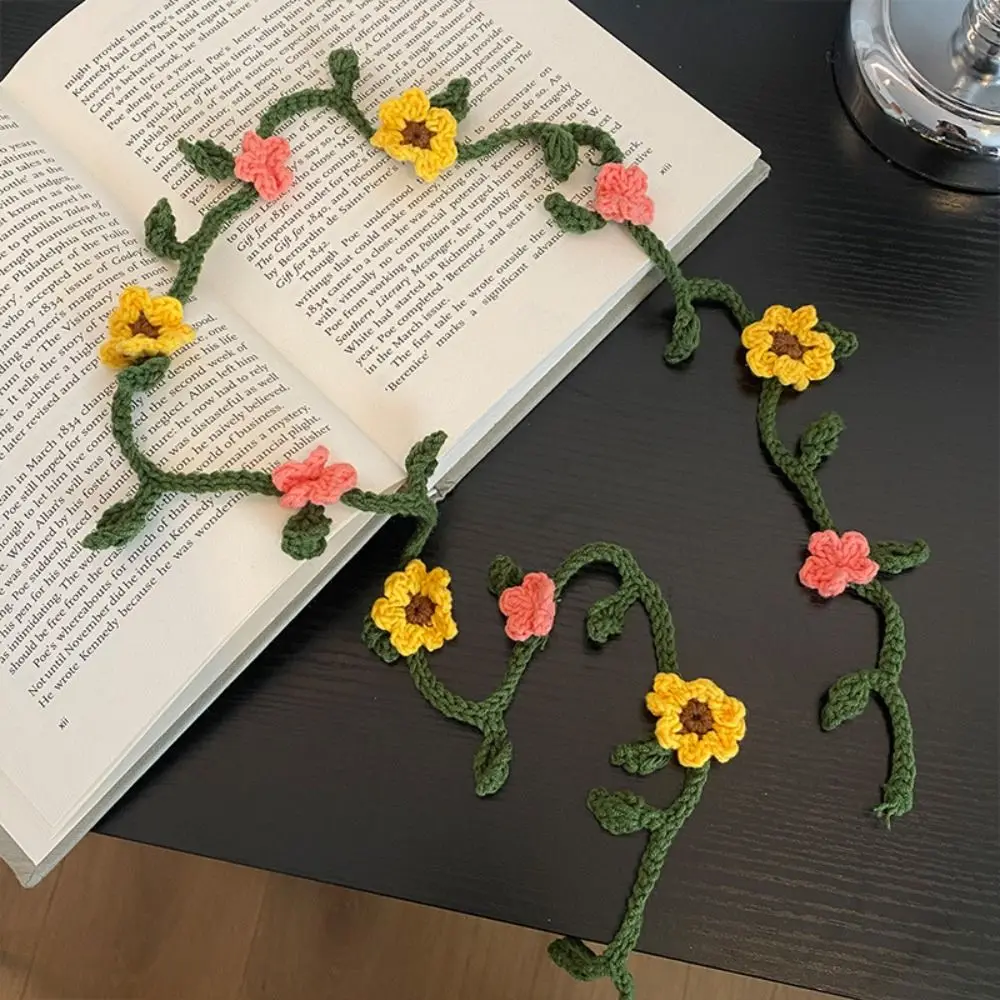 Cool Wool Knitted Scarf Handmade Crocheted Korean Style Rose Flower Shawl Harajuku Style Ribbon Knit Headband Ladies