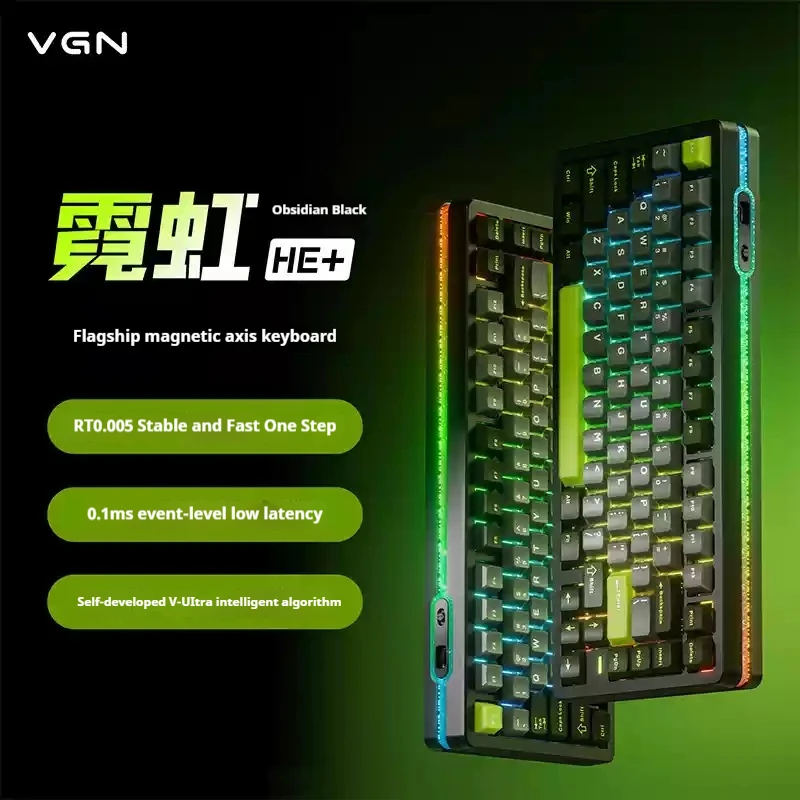 Vgn ネオン磁気スイッチキーボード 0.1ms低遅延 8kポーリングレート 75