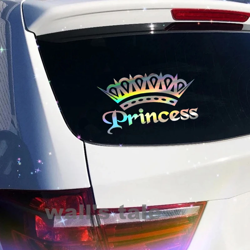 Vinyl stickers self adhesive stickers car stickers window stickers cute hot pink princess crown vinyl sticker car window decoration laptop stickers decor