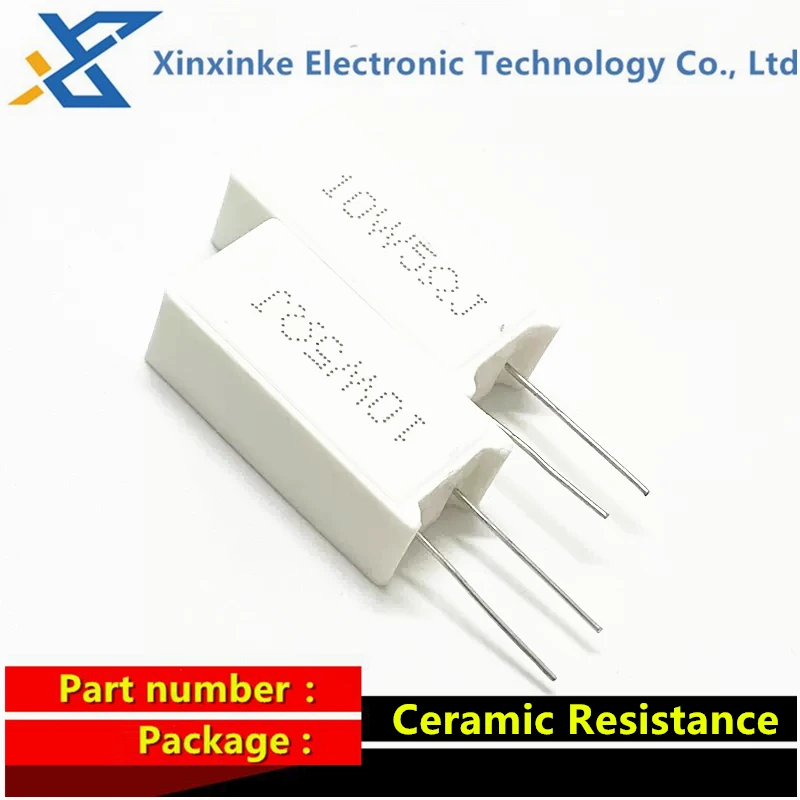 RX27 Ceramic Resistance Cement Resistor 5PCS 5W 7W 10W 0.01R-100K ohm cement resistor