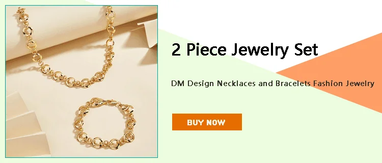 Dm Design Snake Bone Chain Men'S Necklace Bracelet Set Three-Color Personality Wild Bamboo Chain Ladies Couple Jewelry