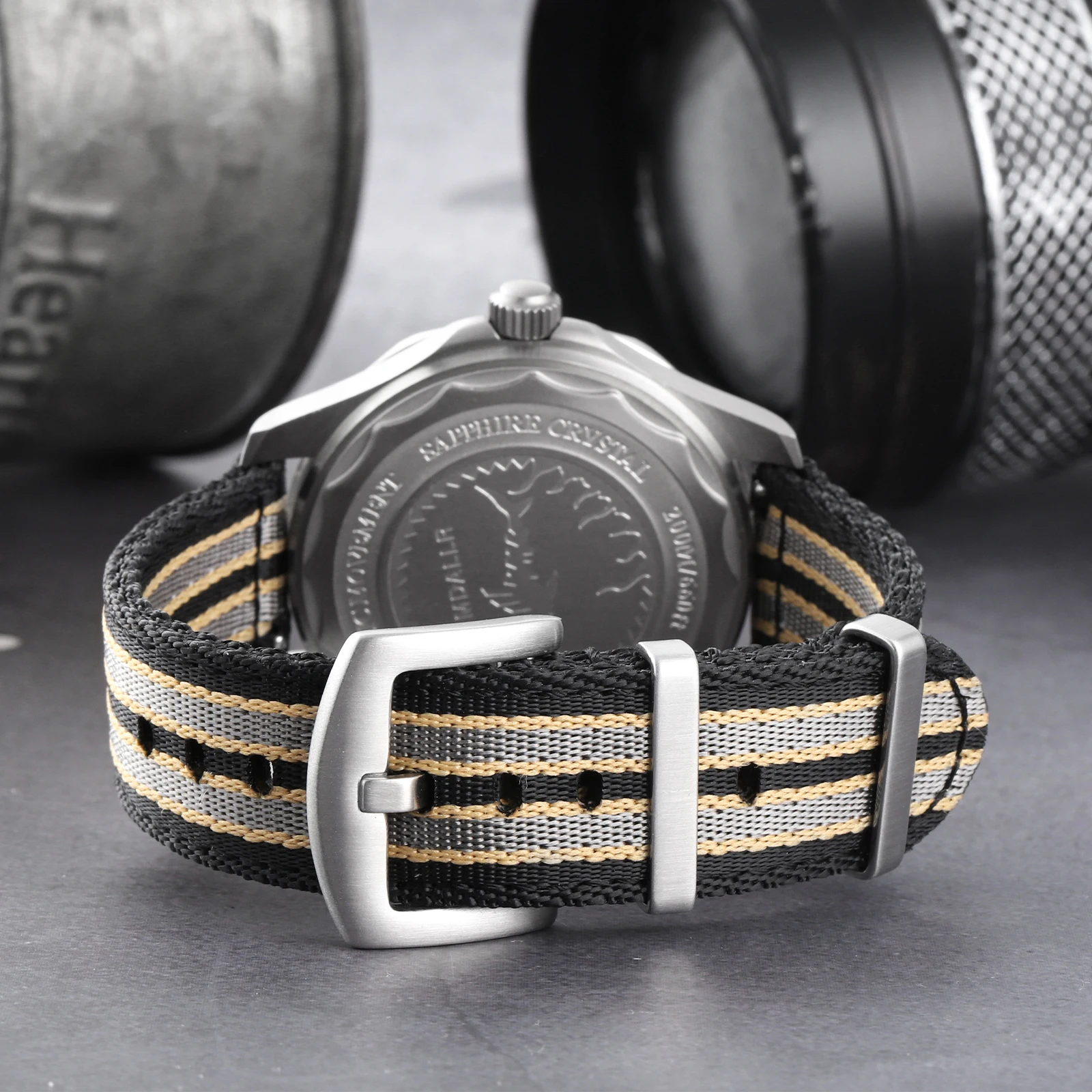 حزام ساعة نايلون 20 ملم 22 ملم قسط ناعم نايلون ريا...