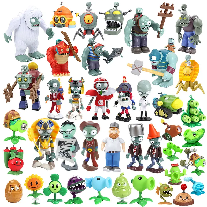 Garden Defense Action Figure Set - Unique Zombie and Plant Characters Kids Birthday Gift