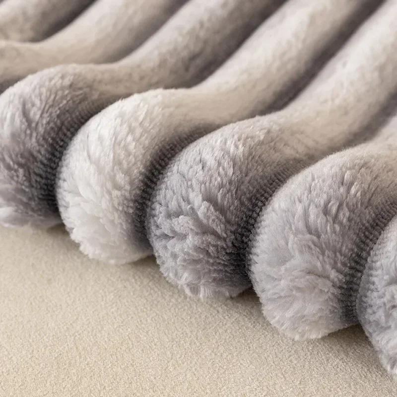 Winter Warm Striped Sofa Cover for Living Room Armrest Towel Backrest Cushion Furniture Protection Home Decoration 4