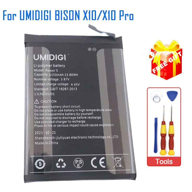 

UMIDIGI BISON X10 Pro Battery New Original Phone Inner Bulit Battery Repair Replacement Accessories Parts For BISON X10 Phone