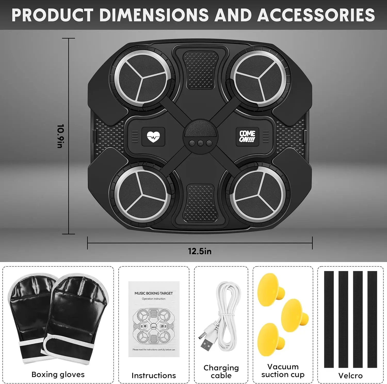 Smart Bluetooth Music Boxing Machine Smart Punching Target Toys,Training Pad Toy Boxing Glove,Ideas Sport Toys for Boys Girls