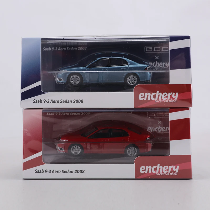 GCD×Enchery 1:64 사브 9-3 세단 2008 합금 모델 자동차