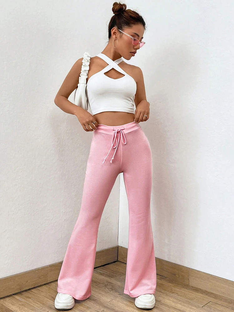 Womens Pants Bolopi Flare Solid 2023 Women In Winter Sweatpants Y2K Outfits  Bottoms Casual Christmas Clothing From 14,23 €
