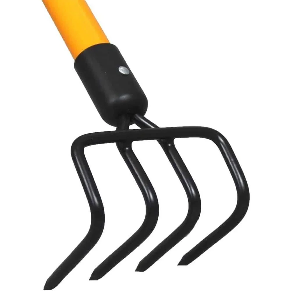 US  Ashman Various Assorted Garden Rakes (3-Pieces): 2-Bow Rakes and 1 Garden Hoe: 48 in. L Fiberglass Rubber Grip Handle 5