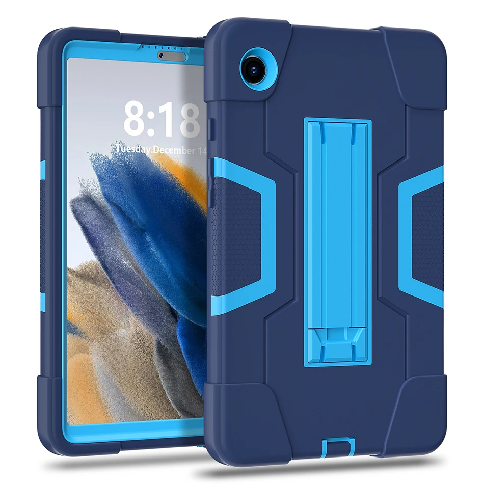 

Full Body Protective Silicone Case with Stable Kickstand for Samsung Galaxy Tab A9 8.7 inch X110 X115 Kids Safe Shockproof Cover