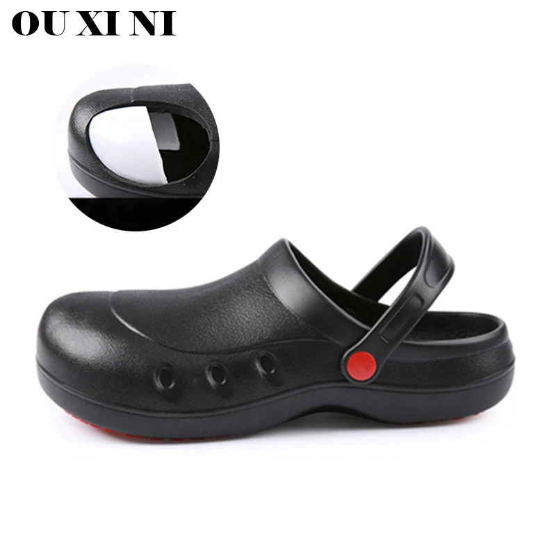 Crashproof Steel Toe Designed Chef Shoes Canteen Unisex Nonslip Work