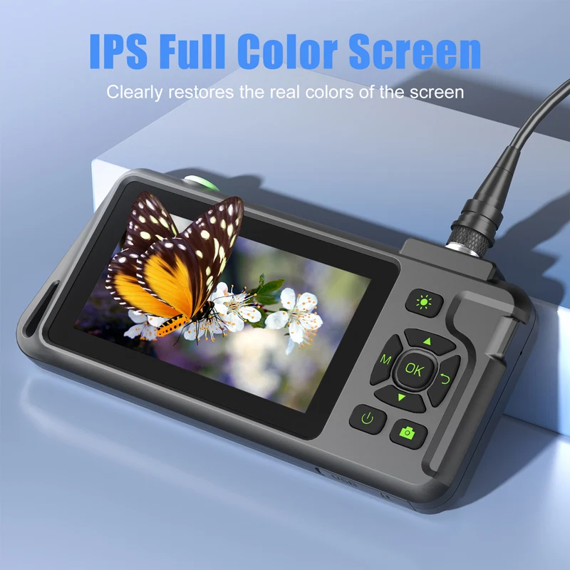 4.5''IPS Endoscope Camera HD1080P Single Dual Triple Lens 5.0MP Autofocus Replaceable 1-15 meter Inspcection Car Sewer Borescope 5