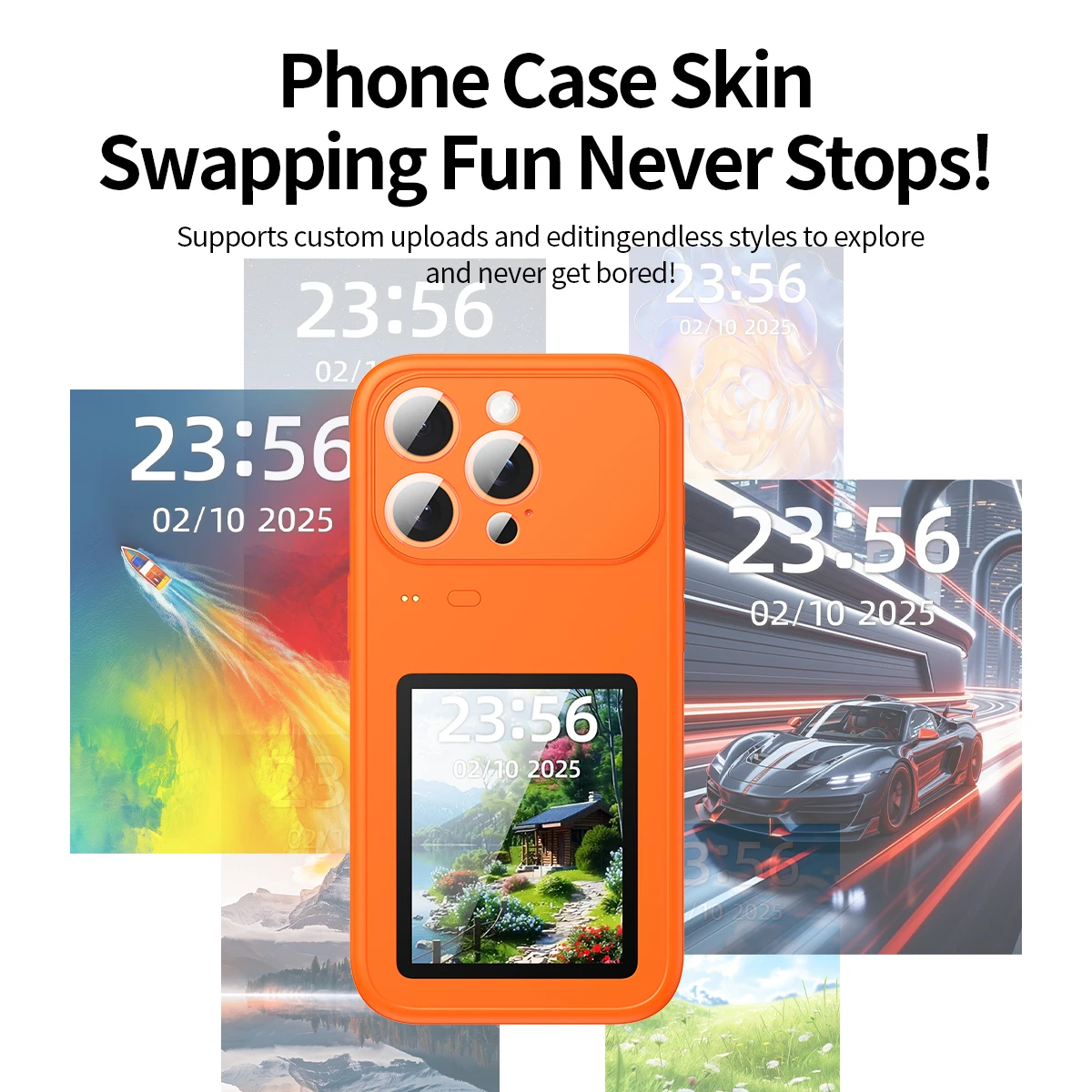 Multifunctional Color Screen Phone Case with DIY Wallpaper & Game Features