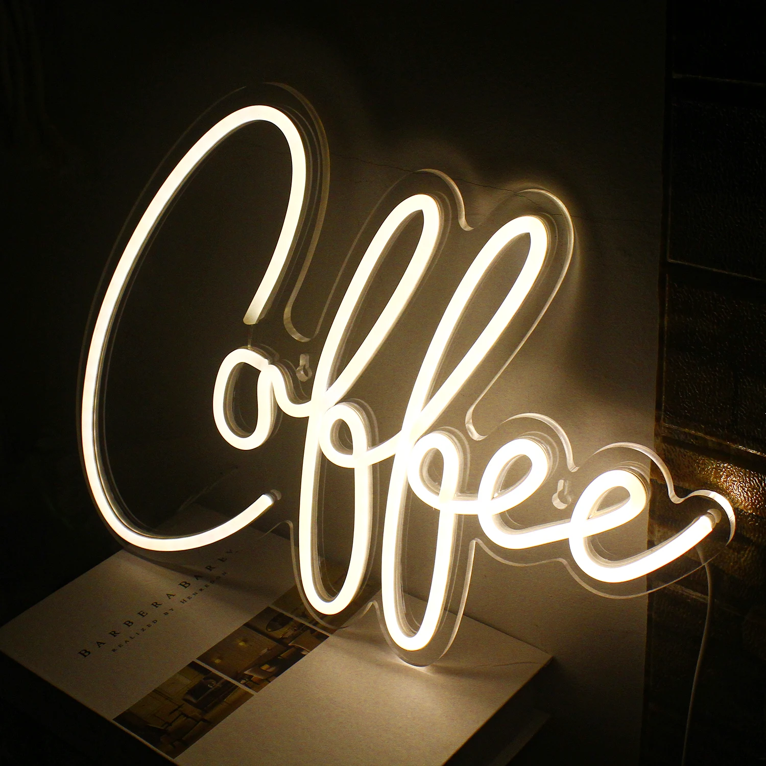 Coffce Neon Sigh LED Lights Wall Lamp Decor For Home Bar Party Festa Cafe Logo Letter Welcome Light Up Sighs USB Room Decoration