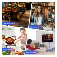 27 32 Inch Smart Home TV Movable Charging Digital Signage Portable Smart Screen Display Built-in Speaker Smart TV Monitor 6