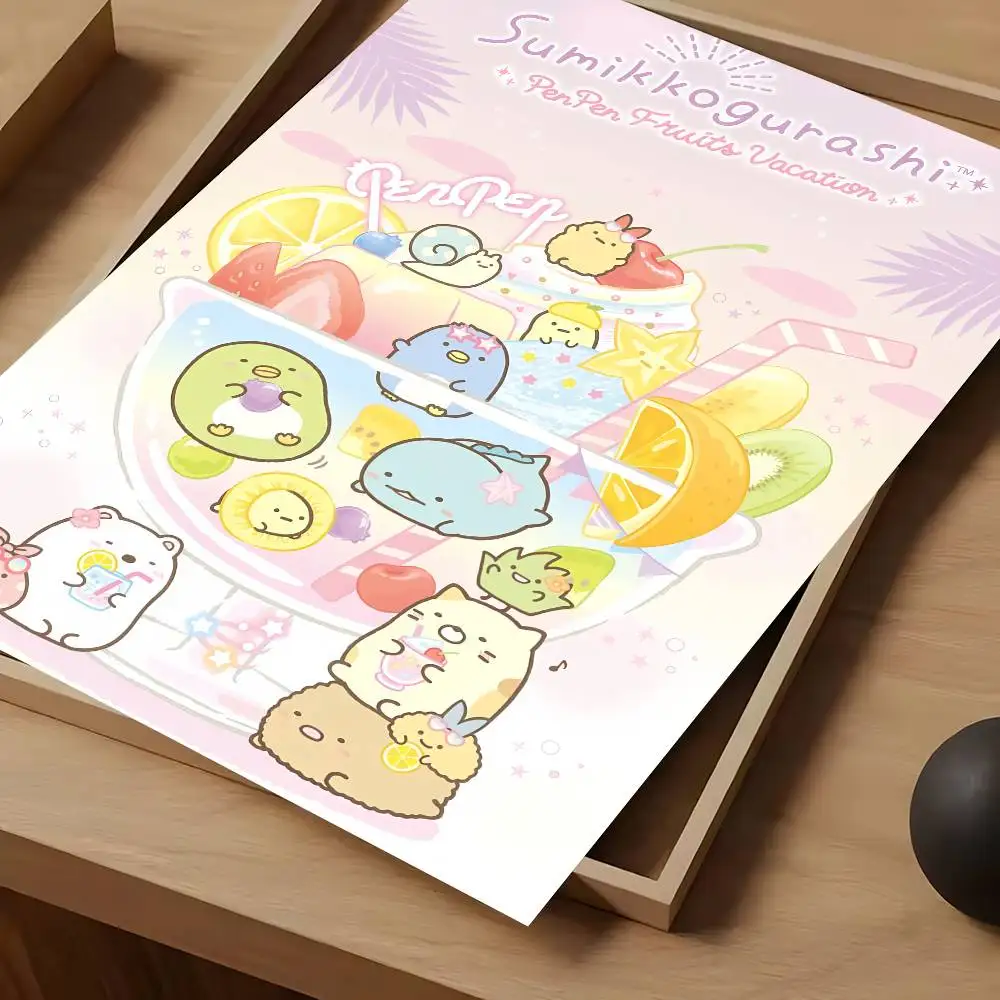 Anime S-Sumikko Gurashi Poster, wasserdicht, Vintage-Filmposter, hochwertiger Wandkunstdruck für Raumdekoration, Geschenk – Detail 22