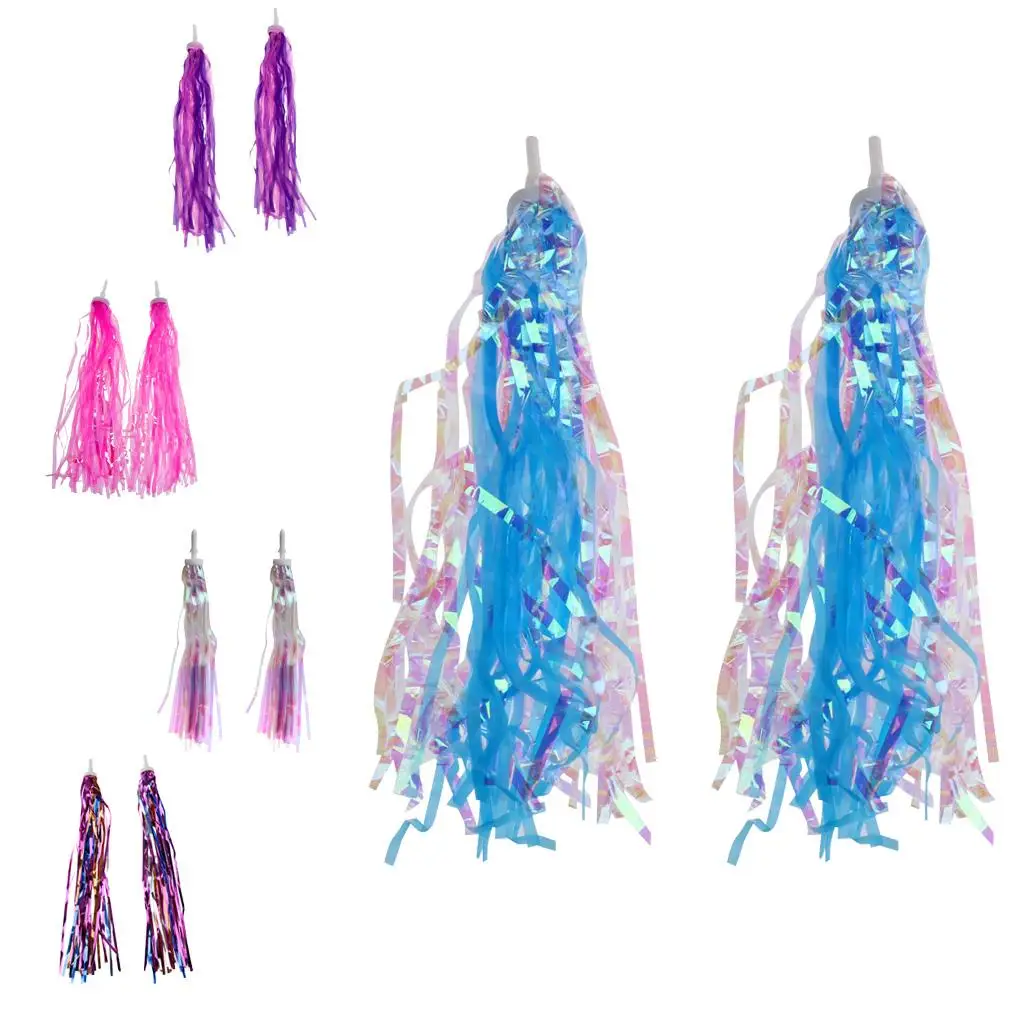 2pcs Grips Retro Pom Pom Tassels Handlebar Streamers for Kid bicycle handlebar tassels