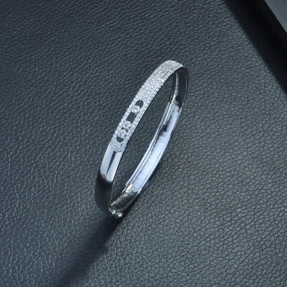 

Fashion Luxury AAA Cubic Zirconia Pave Cuff Bangle&Bracelet Jewelry Adjustable Bangle Fashion Jewelry for Women Party GiftsB-145