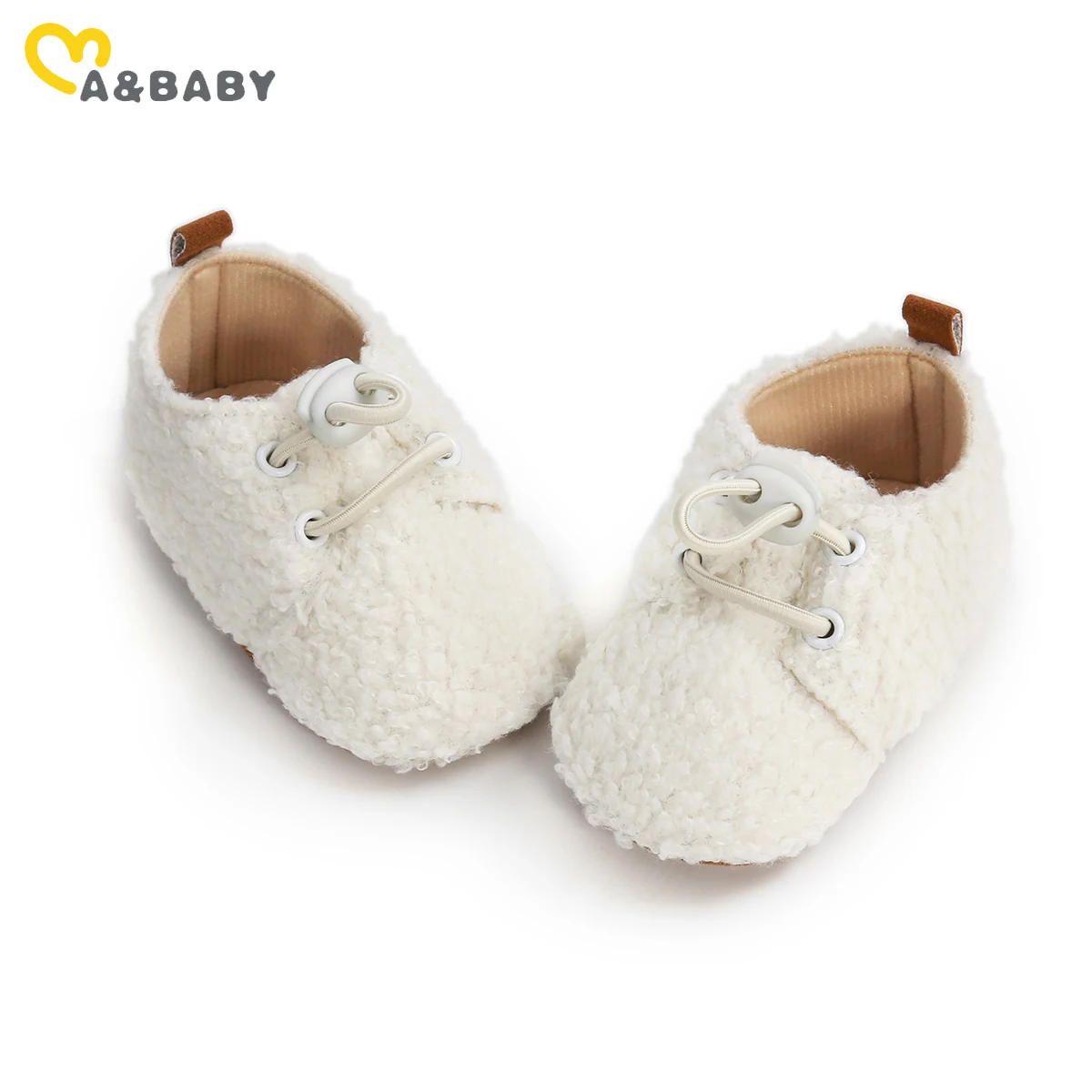 ma&baby 0-18M Warm Plush Baby Shoes Cute Newborn Infant Baby Boy Girl Crib Shoes Fall Winter First Walkers