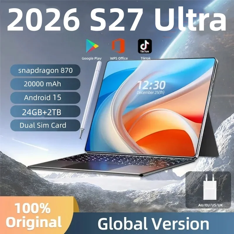 S27 Ultra Android 15 Tablet 5g Snapdragon 8gen3 Global Version_voghion.com